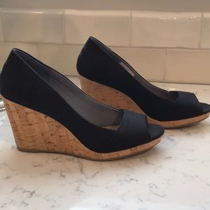 Toms Peep Toe Wedges